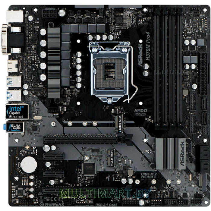 Материнская плата ASRock H370M PRO4